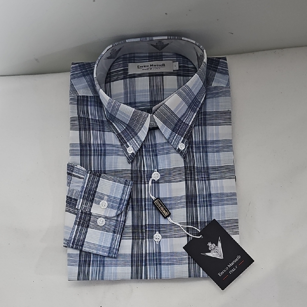 Blue Plaid Men's Shirt
